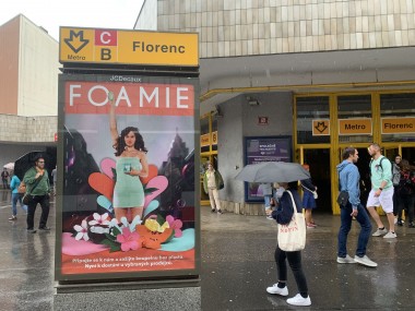 Obrázek pro článek - Mýdla Foamie na CLV reklamních plochách po celé Praze