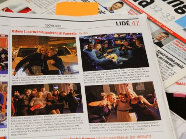 Obrázek pro článek - Marketing & Media: Oslava 1. narozenin společnosti Famedia | Praha